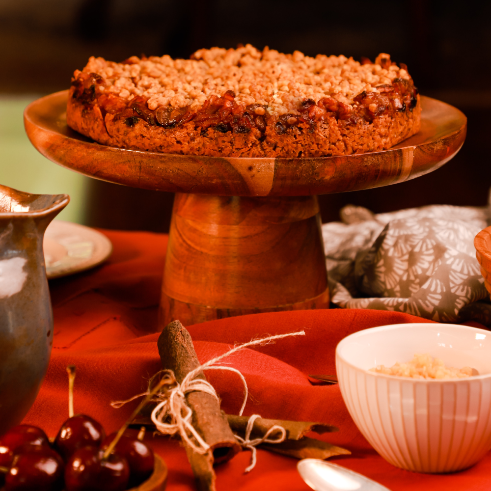 Apple Cinnamon Crumble Tart (Eggless)