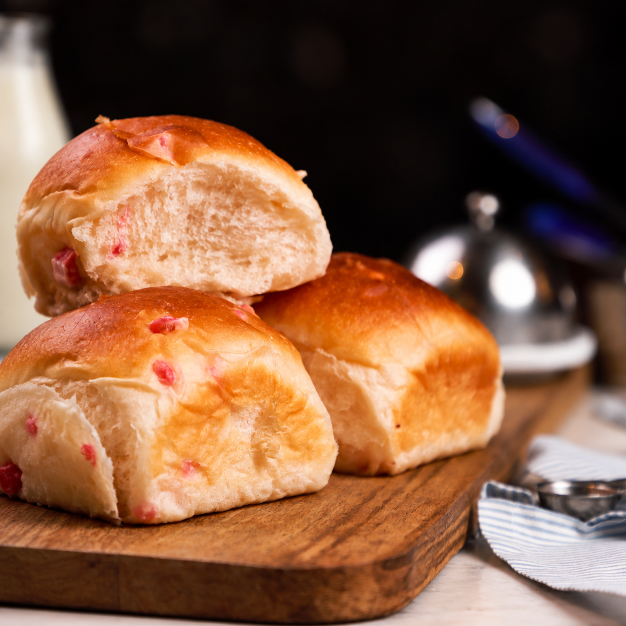 Candied Soft Brioche Buns