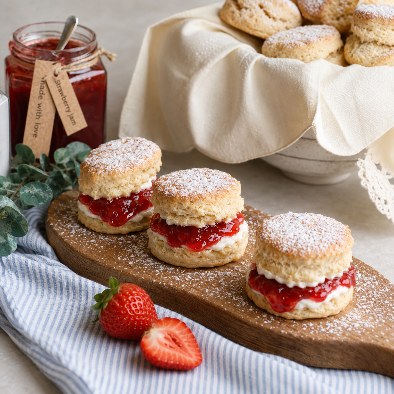 English Scones With Clotted Cream