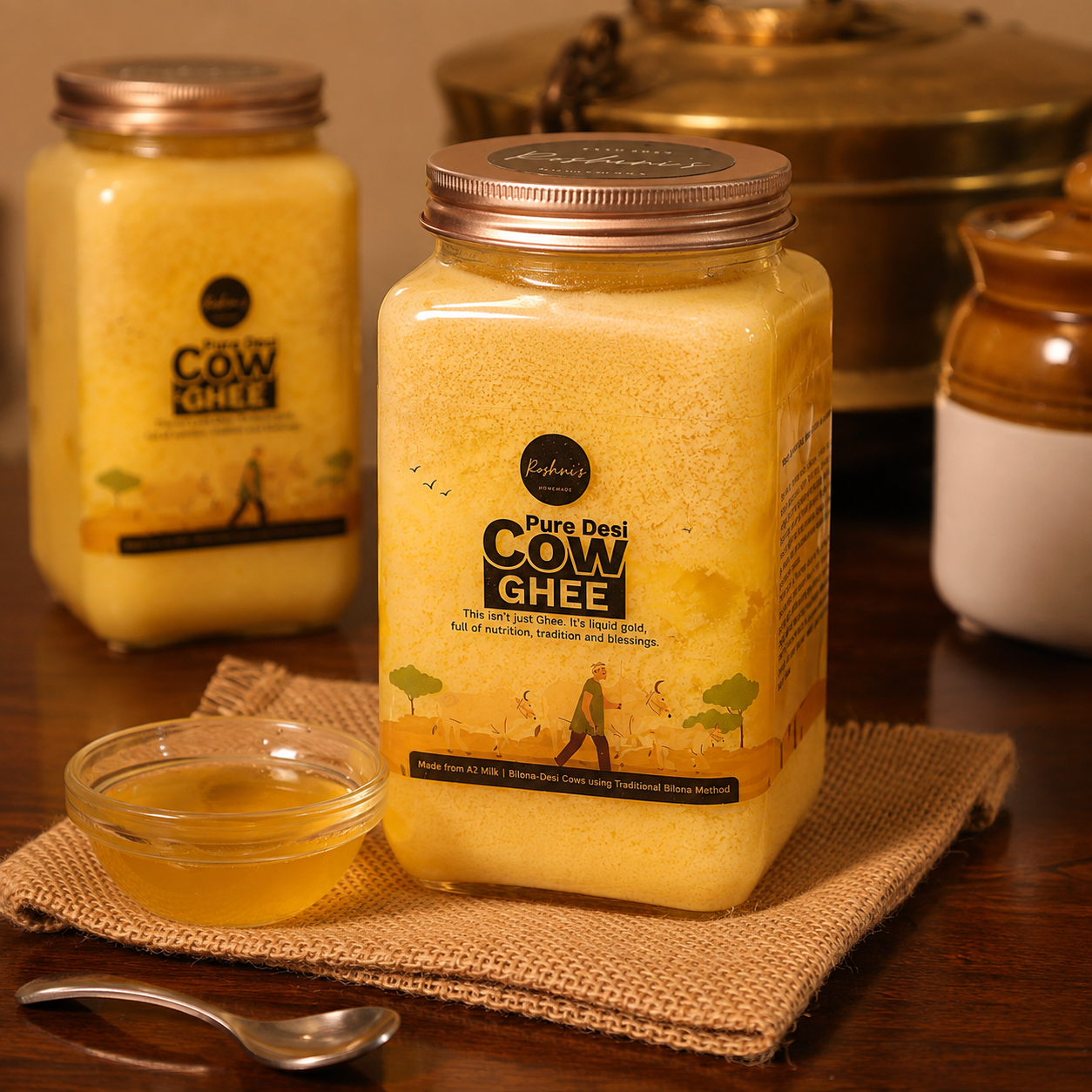 Roshini's Homemade Pure A2 Desi Cow Ghee